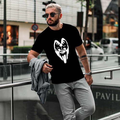 Remera Kiss Rock Música Algodón Premium