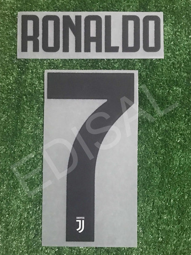 Tipografía. Número. Juventus 2018 - 2019. Cristiano Ronaldo