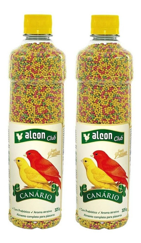 Kit 2 Unidades Alcon Club Ração Para Canários 325g