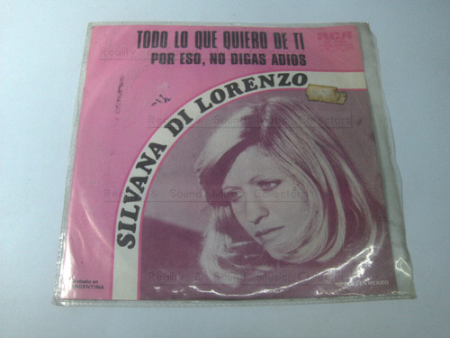 Silvana Di Lorenzo Todo Lo Que Quiero Vinilo Single 45rpm