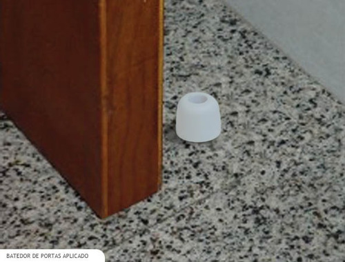 Imagem 2 de 2 de Batedor De Porta Amortecedor Pé De Apoio Pvc 3 Un