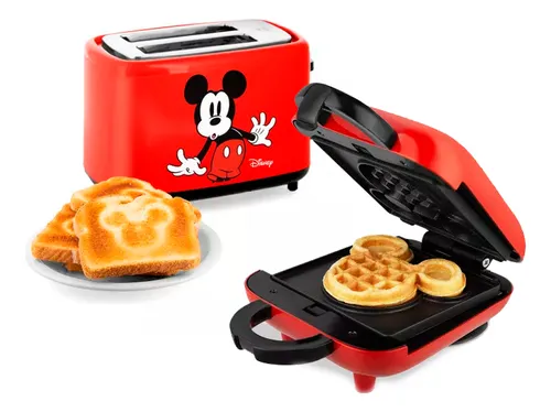 Combo Mickey Waflera Sandwich Atma 2 En 1 + Tostadora 880w