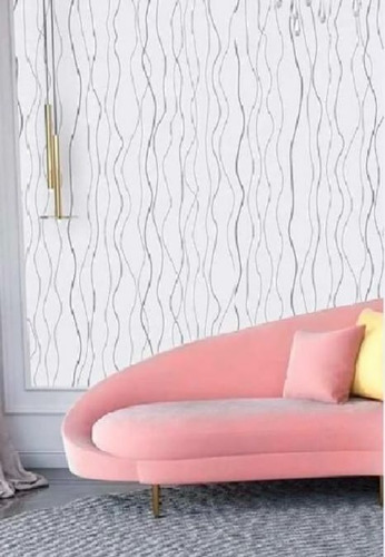 Imagen 2 de 2 de Papel Tapiz Adhesivo Vinilo Decorativo Beta Gris 10m X 45 Cm