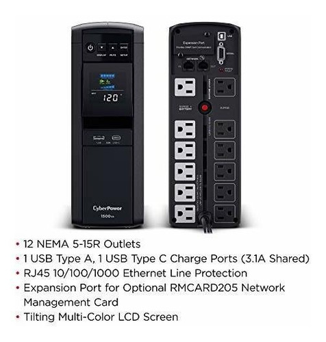 Parlante Pfc Para Pure Sine Wave Tower Ups Negro