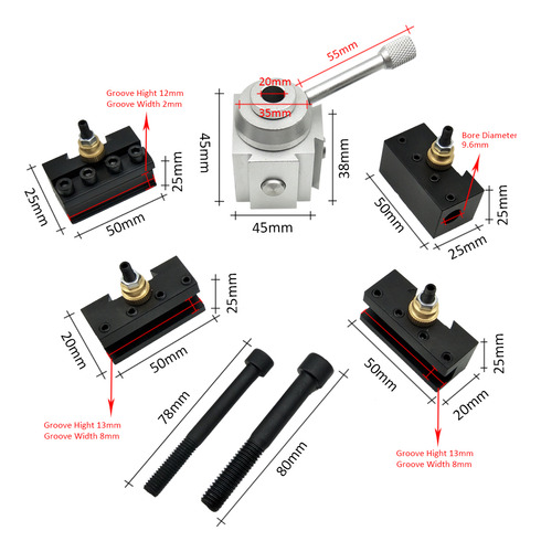 Mini Kit De Portaherramientas Para Tornos De Cambio Rápido C