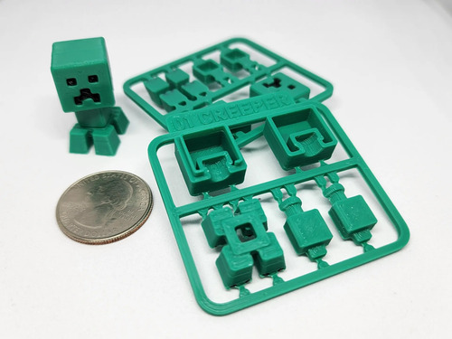 Mini Creeper Minecraft 3d Para Armar Kit Estilo Tarjeta