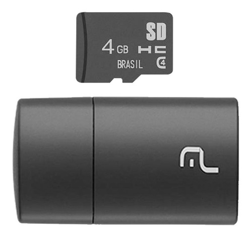 Cartão Micro Sd 4gb Com Leitor Usb Classe 4 Mc160