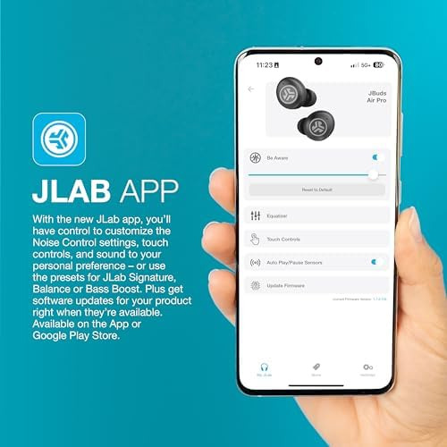Jlab Jbuds Air Pro True Wireless Earbuds, Negro, Bluetooth M