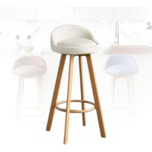 Set De 3 Sillas Giratorias Tapiz Tela Lino Pata Color Roble Lino Marrón Claro Beige