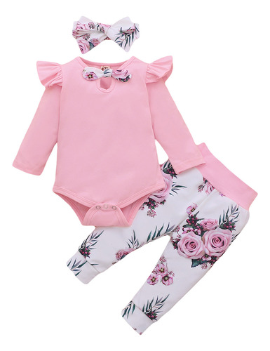 Mameluco Con Estampado Floral Para Bebés Y Niñas, Ropa Suave