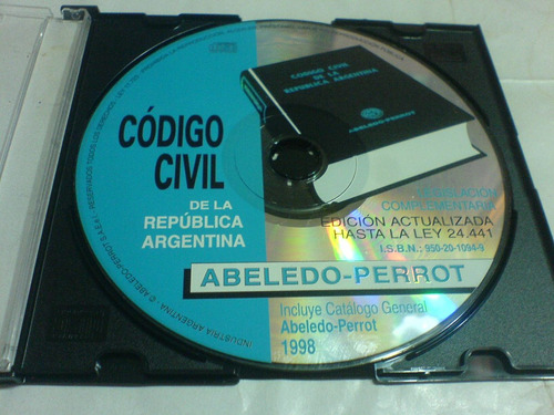 Codigo  Civil De La Republica Argentina- 1998 (cd)-unico-