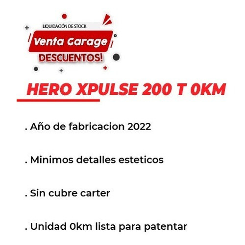 Imagen 2 de 22 de Hero Xpulse 200 T Fi Liquidacion Uno Motos 2023