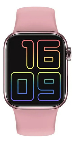 Reloj inteligente Hw12, con llamadas telefónicas Bluetooth, carcasa de color rosa