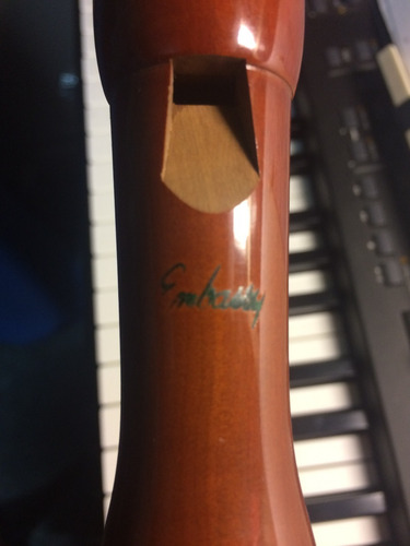Flauta Dulce Soprano De Madera Embassy Germany Dig. Barroca (Usado)