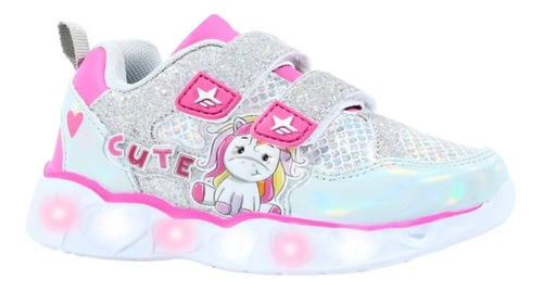 Zapatillas Footy Modelo Cute Unicornio Con Luz Al Pisar