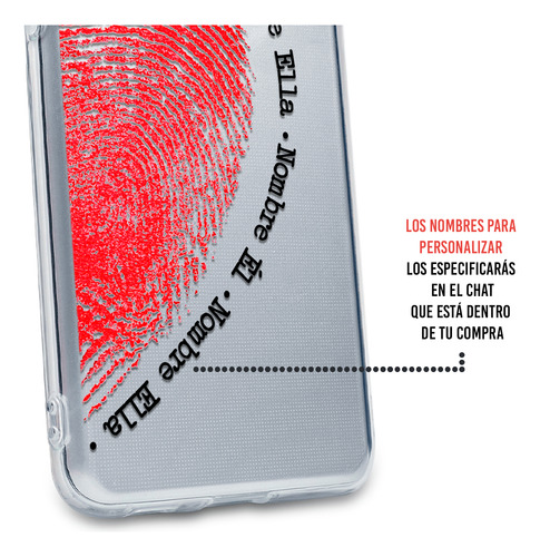 Funda Para Zte Para Parejas Corazón Con El Nombre De Él