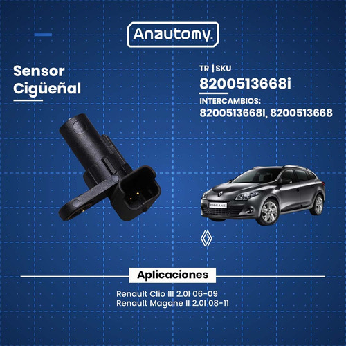 Sensor Ckp Para Renault Megane 2 2.0l 2009