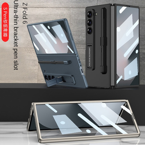 Z Fold6 Funda De Teléfono Con Soporte De Carcasa Dura