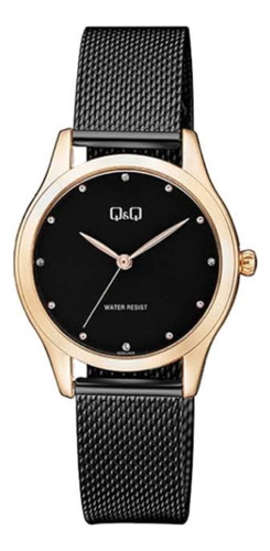 Reloj Q&q Analógico Dama Qz51j402y / Correa Malla / Oro Rosa