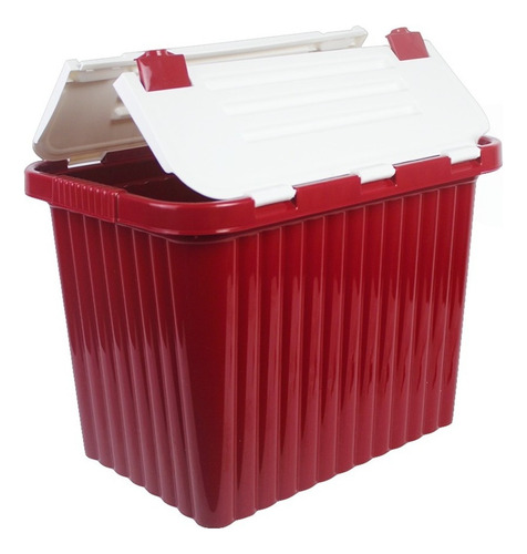 Caja De Almacenamiento Contenedor Con Tapa Split 26 Lts Color Rojo