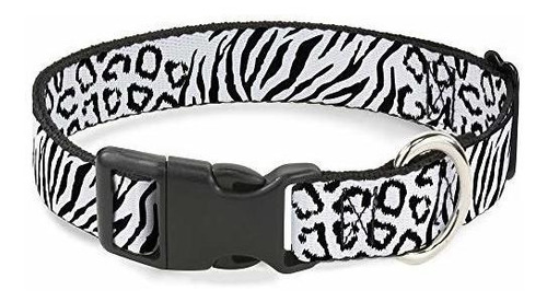 Collar De Gato Cheebra Blanco Negro 8-12 In 0.5 In Ancho