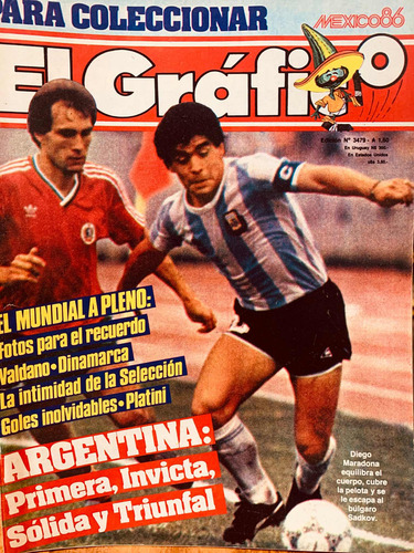 Mundial 86', El Gráfico (7 Revistas), Maradona, Campeones. (Usado)