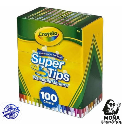 Imagen 1 de 2 de Crayola Supertips 100 Colores