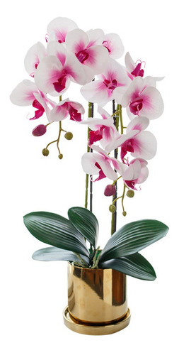 Flores De Orquídea Artificiales En Maceta Orquídea Phalaenop