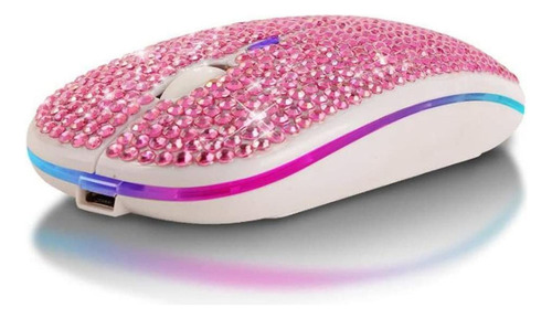 Wekity - Ratón Inalámbrico (2,4 Ghz, Bluetooth), Color Rosa