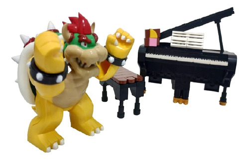 Bowser Piano Super Mario Mini Bloques Figura Armable3d  