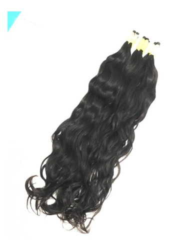 Cabelo Humano Natural Liso Ondulado 50/55cm 50 Gr Virgem Cor Castanho