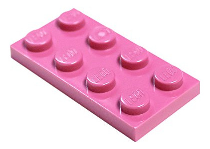 Plato Lego Parts And Pieces De Color Rosa Oscuro, Morado Bri