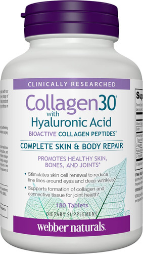 Webber Naturals Collagen30 Con Cido Hialurnico, Pptidos Bioa