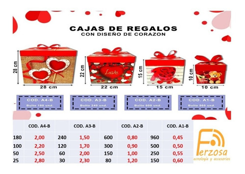 Imagen 2 de 4 de Cajas Regalo Varios Tamaños Con Diseño X Mayor Desde $0,45
