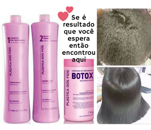2 Progressiva Plastica Dos Fios E Btox Alisa Cabelos Afro