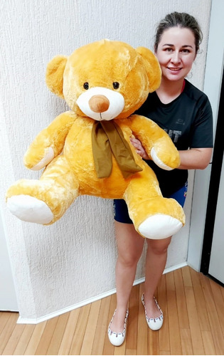 Pelúcia Ursinho Urso Caramel 65cm Presente Natal Namorados