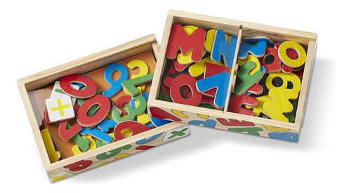 Melissa & Doug 89 Imanes Letras Números Madera Magnéticas 