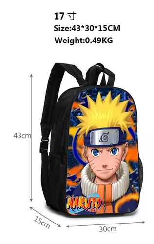 Mochila De Anime De Desenho Animado Naruto Sasuke