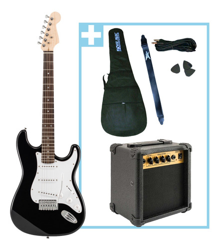 Combo Guitarra Electrica + Amplificador + Kit Accesorios