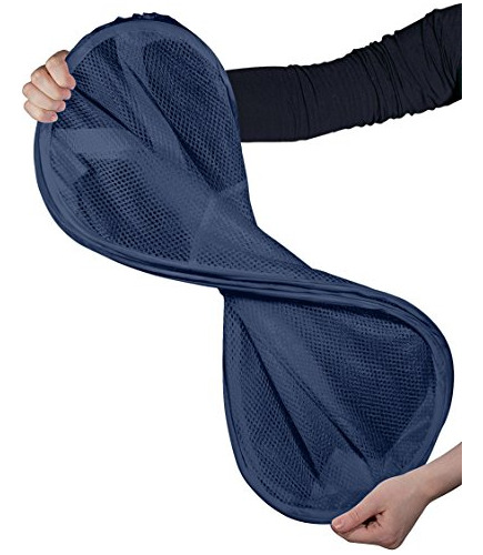 Cesto Para Ropa Plegable De Malla Transpirable Azul 2 Pzas