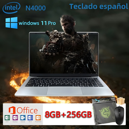 Laptop Celeron N4000 8gb Ram 256gb Ssd 14.1pulgadas Notebook