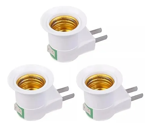 comprar 3 Adaptador Portalampara Enchufe Con Tecla On\u002Foff