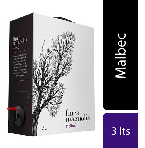 Vino Tinto Finca Magnolia Malbec Bib 3 L