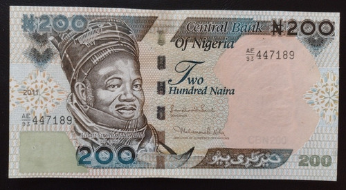 Billete De Nigeria De 200 Naira Año 2011 Sin Circular 