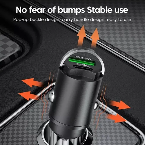 Mini Cargador Automóvil 12-24v Carga Rápida 1 Puerto Usb 1 C