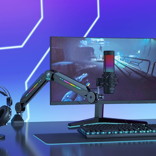 Brazo Soporte Para Micrófono Ajustable Moderno Rgb Reforzado