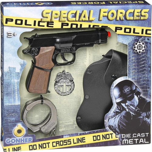 Set Gonher Special Forces Policía Pistola Placa Esposas Febo