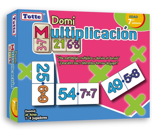 Dominó Totte De Multiplicación | 28 Fichas Con 3 Divertidas Maneras de Jugar!!