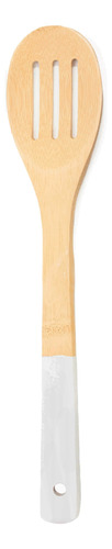 Cuchara De Madera, Bambú, 30 Cm, C/ranura Utensilio - 12481