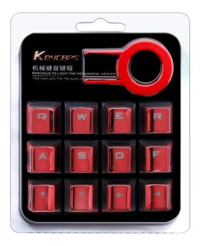 Kit 12 Teclas Keycaps Para Teclado Mecanico Retroiluminado
